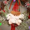 Рождественская кукла-вешалка, венок, кукла Санта-Клаус, подвеска на дверь
