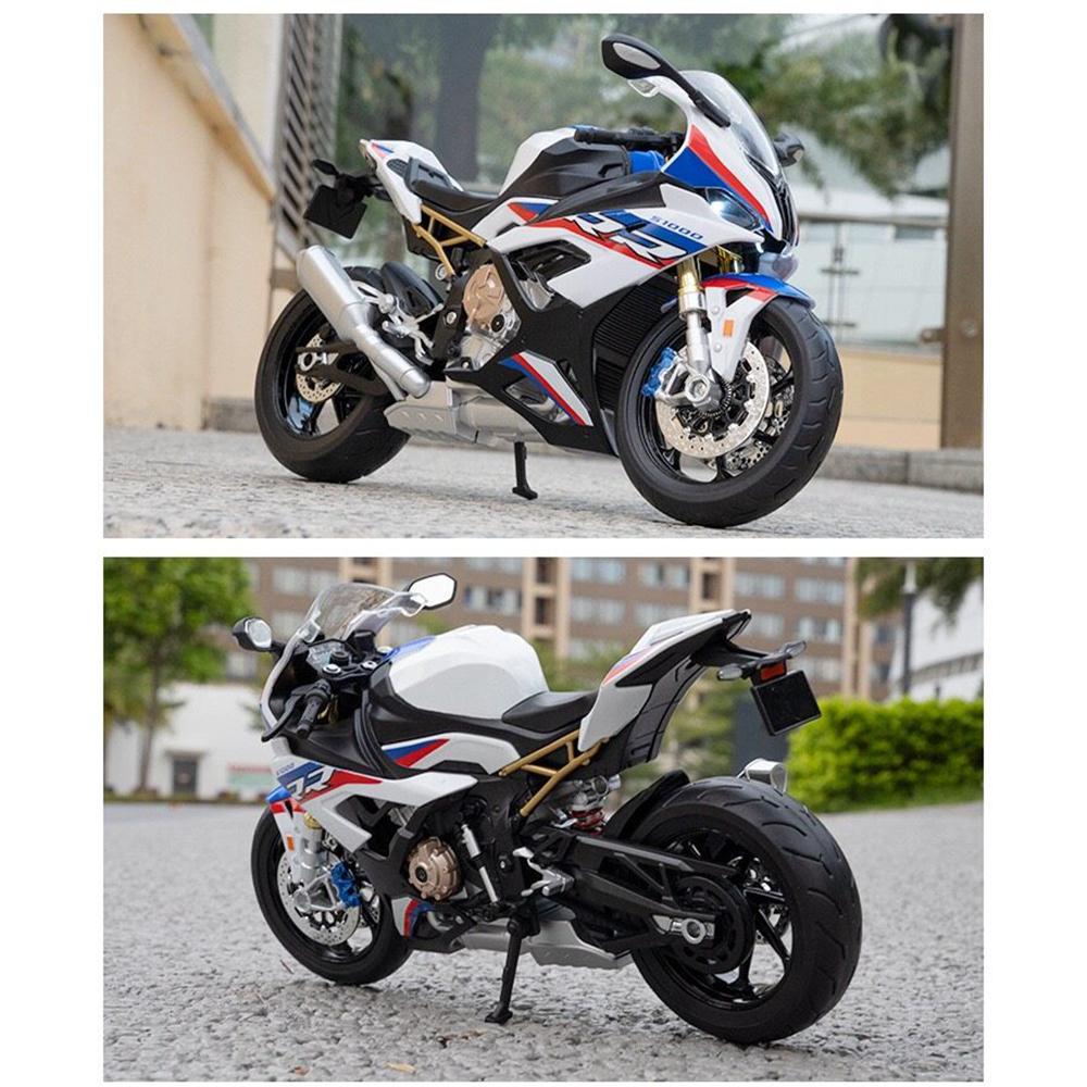 Масштаб 1/9 S1000RR, модель мотоцикла из сплава, литая под давлением машина, звуковой свет, коллекция для любителей автомобилей, детский подарок на день рождения, металлические игрушки для мальчиков