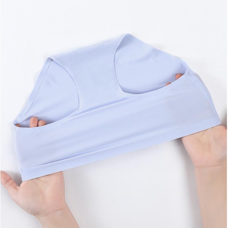 4Pcs Women Ice Silk Panties Elasticity Seamless Underwear Lingerie Solid Triangle Briefs Lingerie