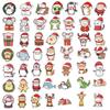 Children Christmas Stickers Cartoon Animal Santa's Hat Sticker Student Stationery Notebook Mobile Phone Stickers