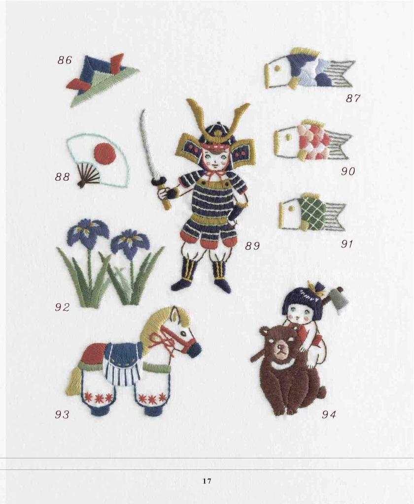 Easy Cute auspicious embroidery one-point stitch!