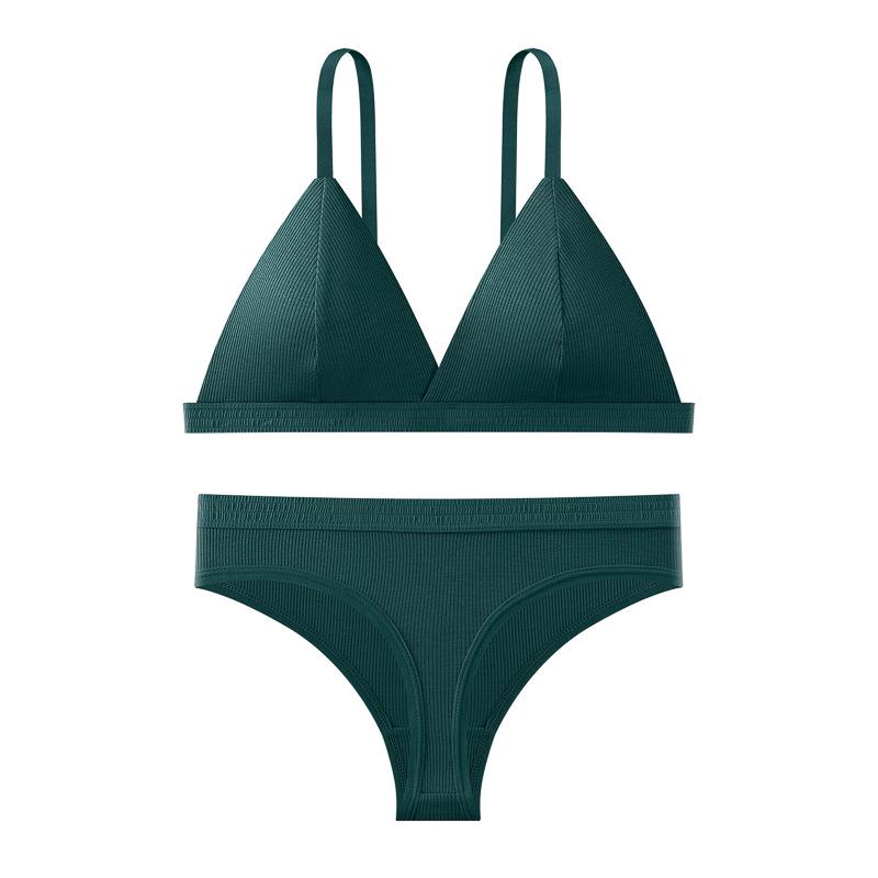 Французский бюстгальтер с треугольной чашкой без косточек для женщин - Тонкие бретели, Дышащий и удобный