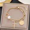 Meichen 18k Gold Non-Fading Titanium Steel Women's Fashion Bracelets - Simple, Versatile, Trendy European and American Style.