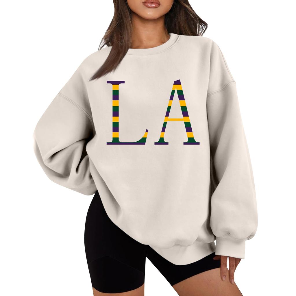 Женская повседневная мода карнавальный принт длинный рукав O-образный вырез толстовки пуловер топ