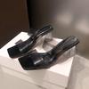 Fashion 2025New Summer Women's Pump Sandals PVC Jelly Slippers Open Toe High Heels Women's Plexiglass Slippers Heels Transparent Sandals