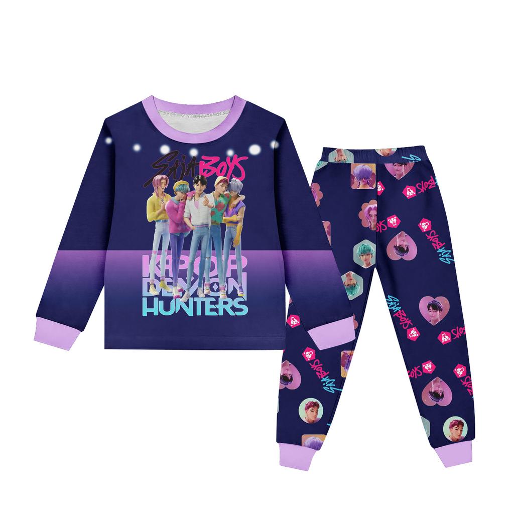 Children's Round Neck Long Sleeve Cartoon Suit