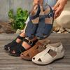 Fashion Women Slip On High Heels Sandals Comfortable Casual Beach Ankle Sandals Summer Lightweight Chunky Platform Designer Shoes Women