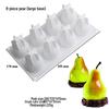 3D Силиконовые формы для муссовых тортов с фруктами: Груша, Яблоко, Ананас, Персик, Дуриан, Малина.