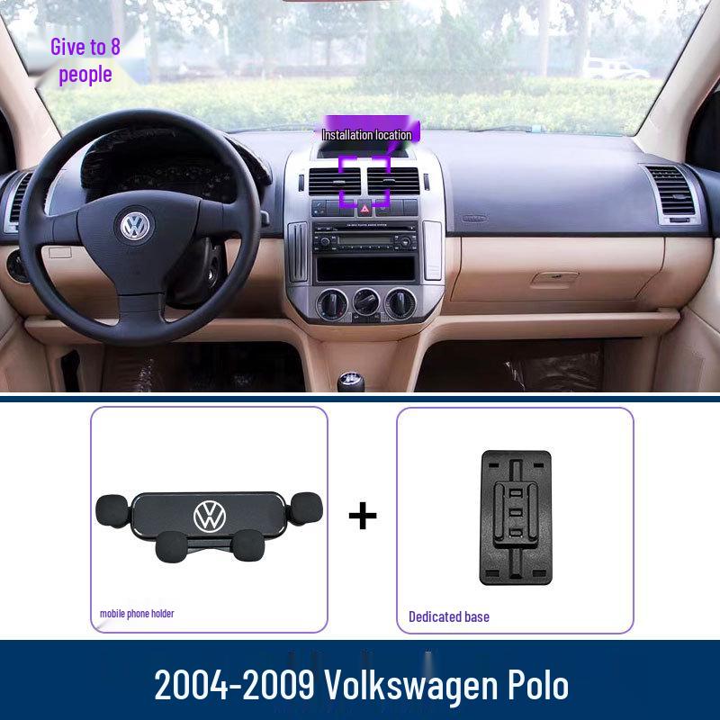 Автомобильный держатель телефона для Volkswagen POLO: Крепление в вентиляционное отверстие и поддержка навигации