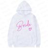 Team Bride Matching Hoodies Women Soft Casual Bridesmaid Bachelorette Party Gift Hooded Sweatshirts Wedding Group Outfits Tops