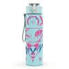 1PC Colorful Graphic 750ml sports water bottle leakproof straw lid outdoor office home