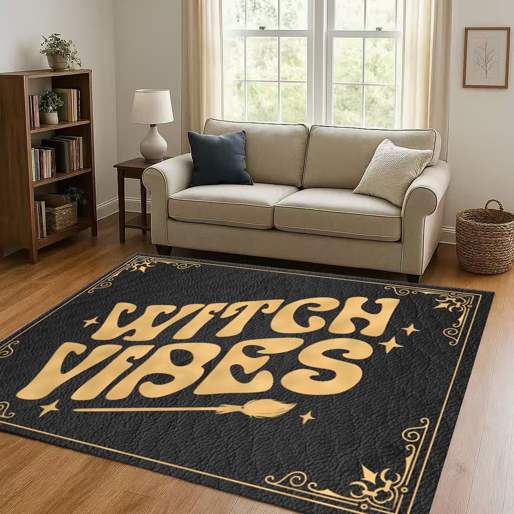 HD Retro Witch Spirit Ouija Board Art Living Room Non-Slip Area Rug Carpet for Bedroom Kids Playroom Sofa,Home Decor Doormat