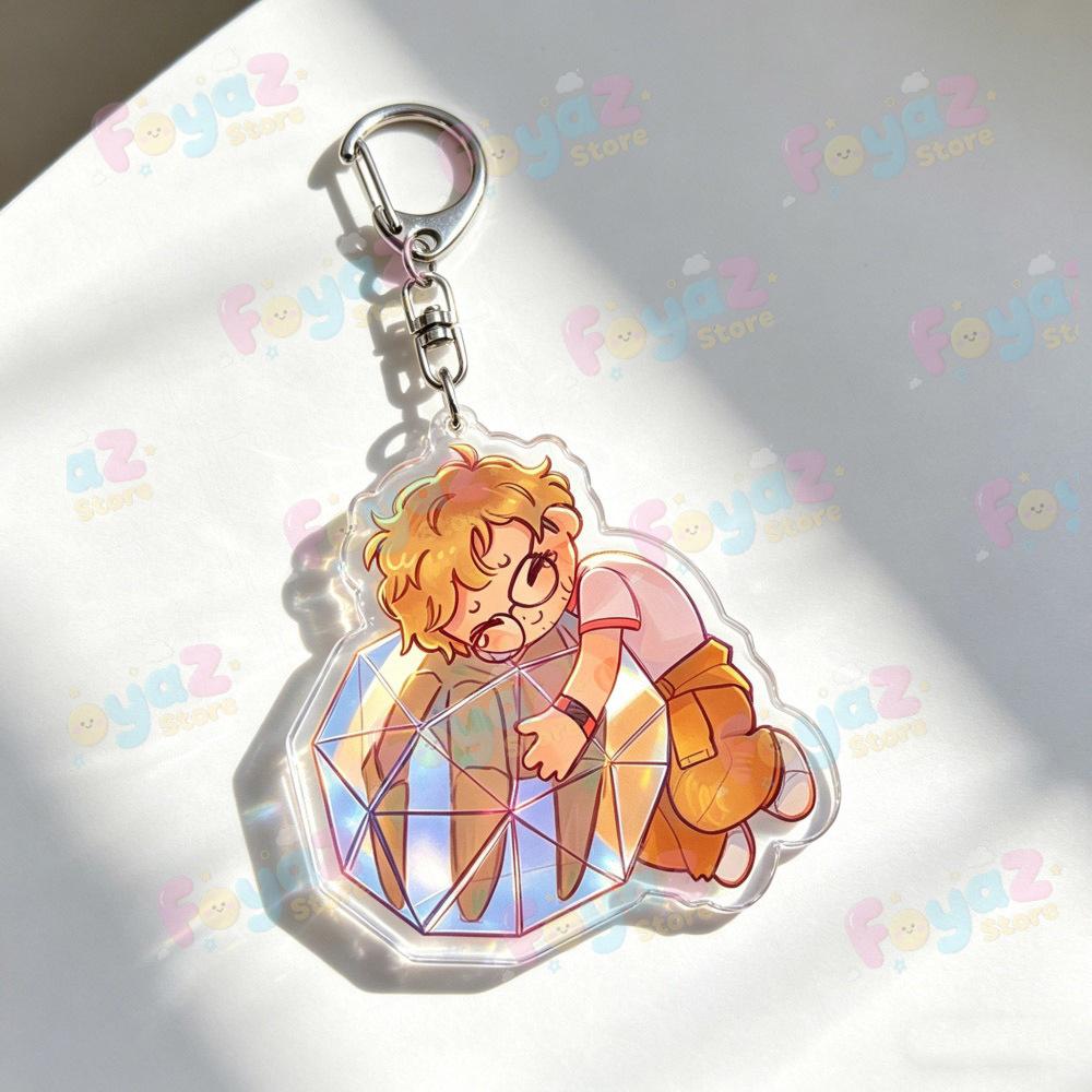 Cartoon Project Hail Mary Keychains Amaze Fist My Bump Keyrings Jewelry Manga Game Fans Gifts