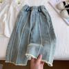 Girls' Pants Spring Fashion Straight Jeans Wide-leg Pants Spring and Autumn Children's Trousers