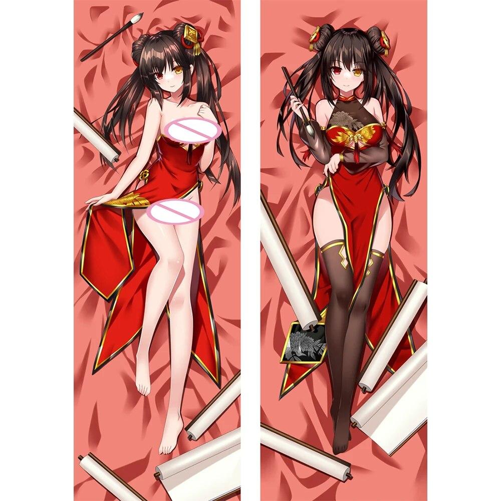 Anime DATE A LIVE Series Tokisaki Kurumi Dakimakura Cartoon Peach Skin Pillowcase Hugging Body Cushion Cover Otaku Bedding Gift