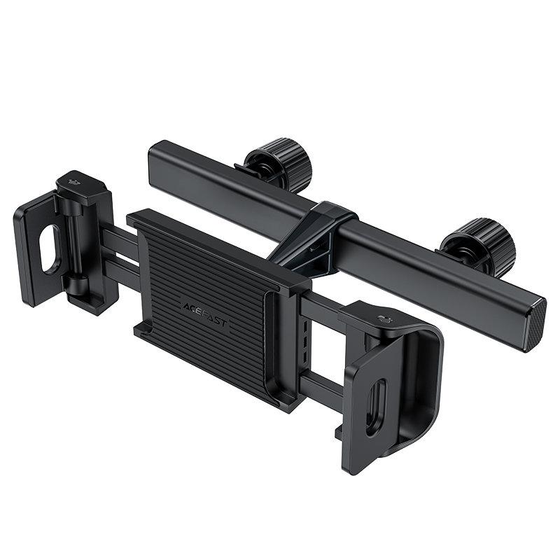 Car headrest holder for phone and tablet 135-230mm wide, black