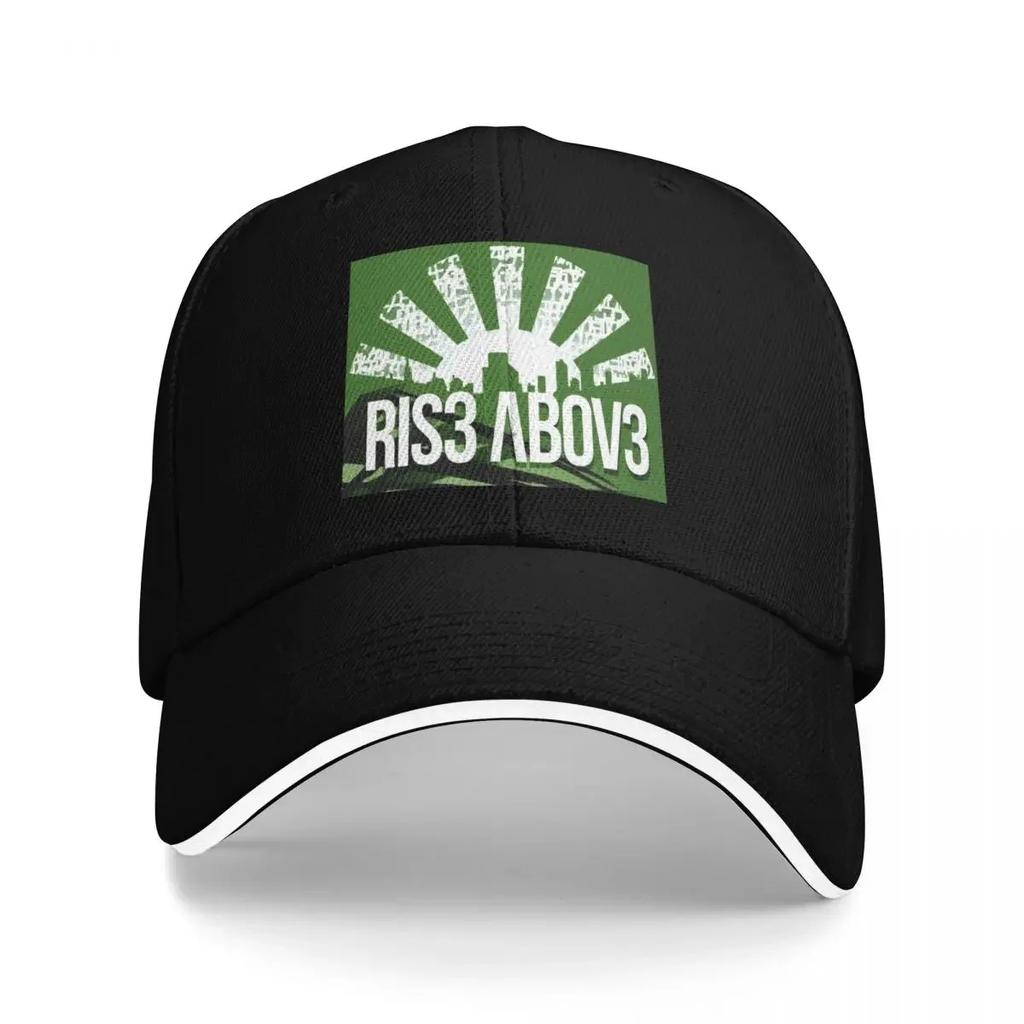 Кепка бейсбольная зеленая с логотипом Rise Above Винтажные головные уборы для мужчин Мужские Женские