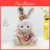 Rabbit Toy Plush With Pink Dress Soft Rabbit Stuffed Animal For Kids Gift