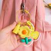 Candy Color Keychains For Bag Women Sweet Flower Pendant Car Keychain Keyring Su