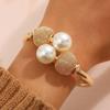 Simple Baroque Pearl Bracelet Women Personality Fashion Gold Color Bracelet Wedding Jewelry Birthday Gift