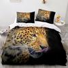 Leopard Duvet Cover King Queen Size Brown Cheetah Bedding Set For Kids Teens Adults Wild Animal 2/3pcs Polyester Comforter Cover