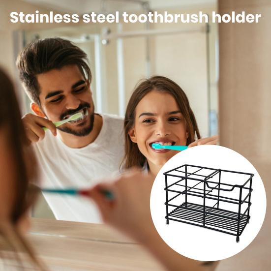 Держатель для зубных щеток Настольный Настенный Подставка для зубной пасты Нескользящий Многофункциональный Нержавеющий