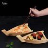 Поднос для суши-лодки, демонстрационная тарелка из дерева для столовой
