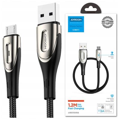 Кабель USB 3A для быстрой зарядки Micro USB 1.2M Joyroom S-M411 (Черный)