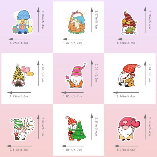 50 шт., водонепроницаемая самоклеящаяся наклейка с гномом, прозрачная печать, наклейка с мультяшным гномом для ноутбуков, скейтбордов, бутылки