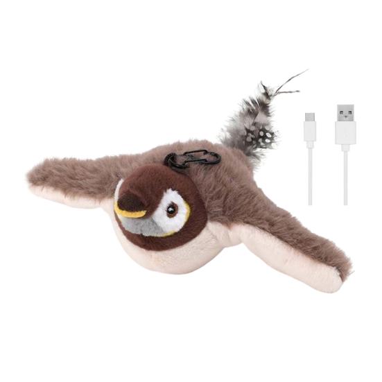 Машущие птицы игрушка для кошек интерактивная чирикающие птицы игрушка для кошек погоня электрическая плюшевая игрушка машущие крылья для кошек и собак набрасывание охотничий инстинкт