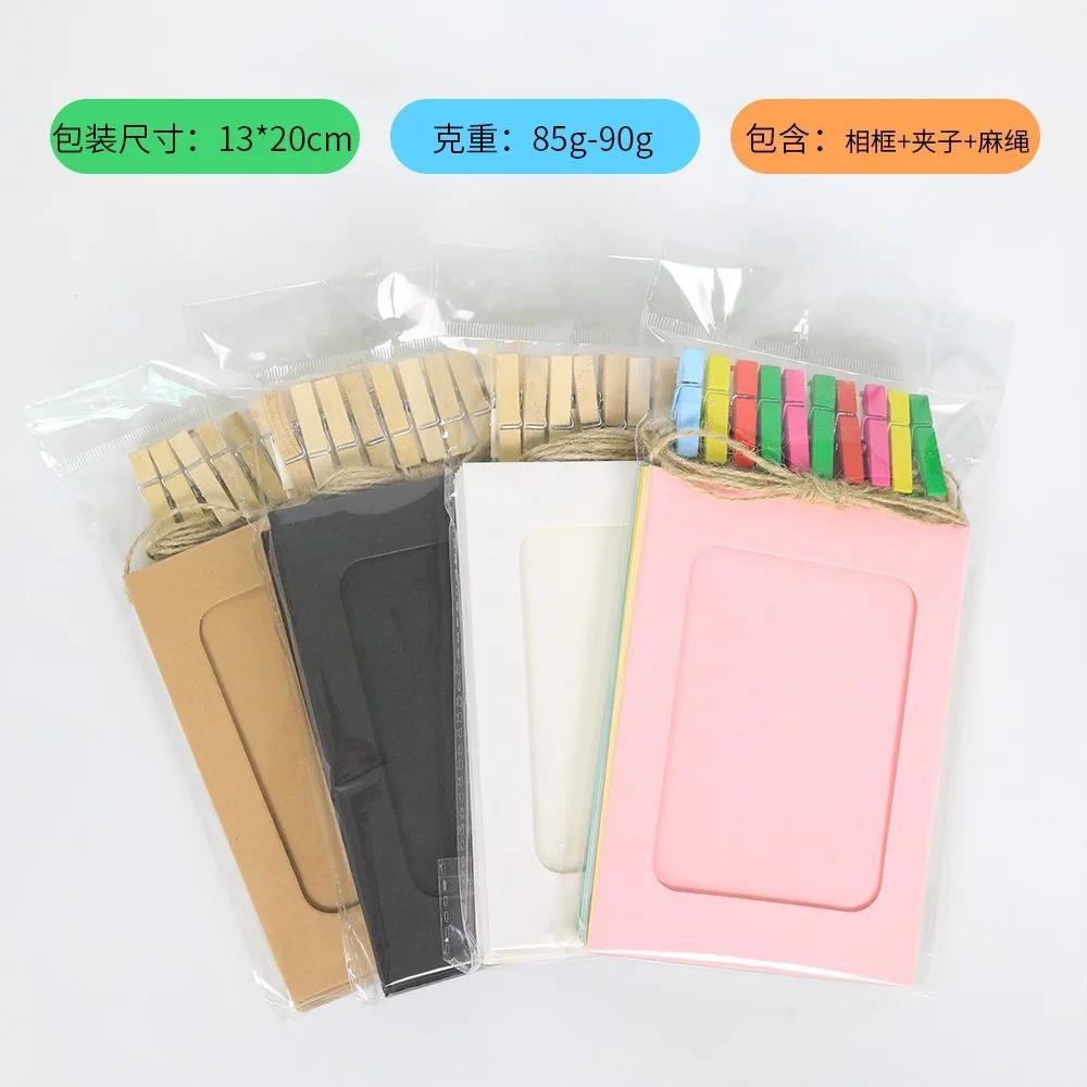 Красочные клипсы фоторамка баннер креативные инсталляции горячая спальня девушки декоративный фото баннер детская комната настенные гирлянды декор