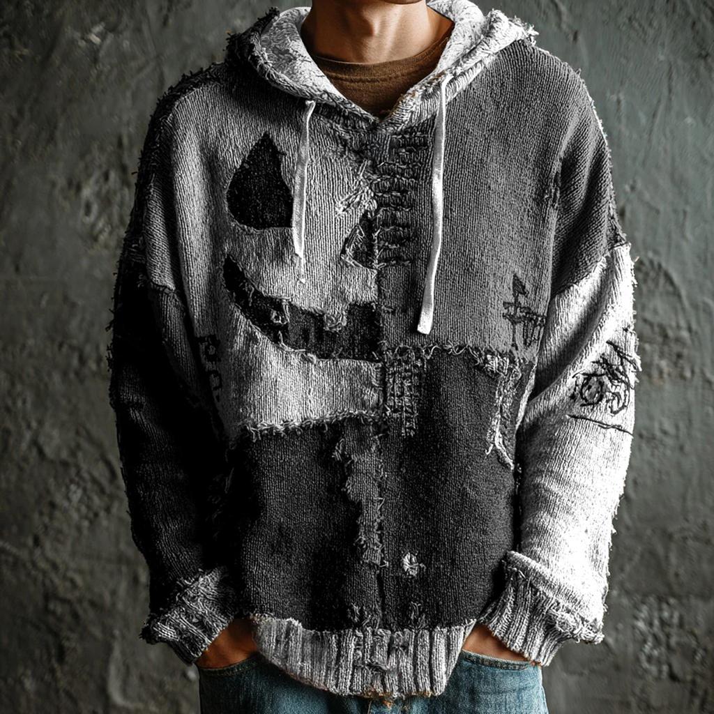 Мужская повседневная спортивная толстовка с длинным рукавом на Хэллоуин