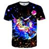 Colour 3D Print Colorful Graffiti Graphic T Shirt For Men Casual Short Sleeve Novelty Tee Tops Crew Neck Oversized Mens T Shirt Clothes