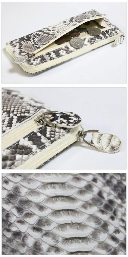 Camel Genuine Leather Diamond Python Snakeskin Snakeskin Long Wallet Long Wallet Long Wallet Zipper Coin Purse Long Wallet Round Zipper Leather
