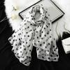 Versatile Cotton Long Scarf Breathable Classic Pattern Headscarf New Style Polka Dot Shawl  Travel