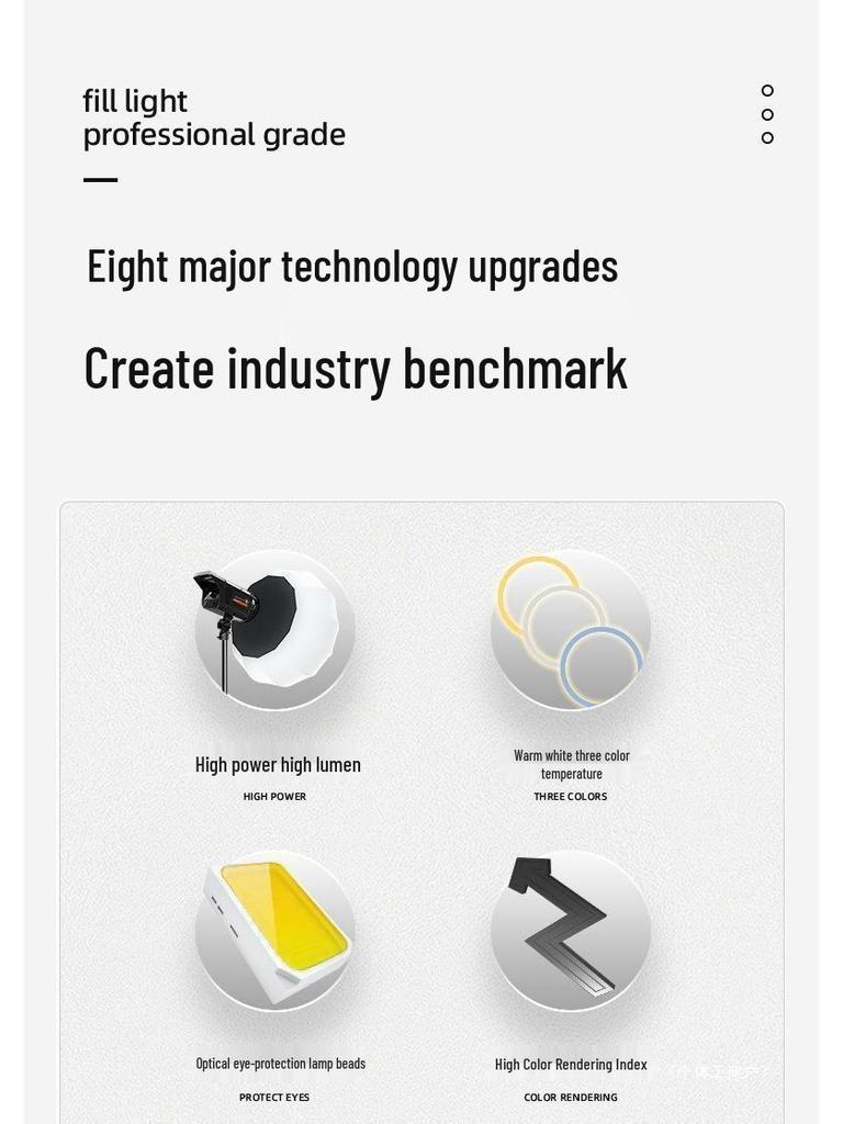 Профессиональный светодиодный параболический софтбокс для студийной фотосъемки и прямых трансляций