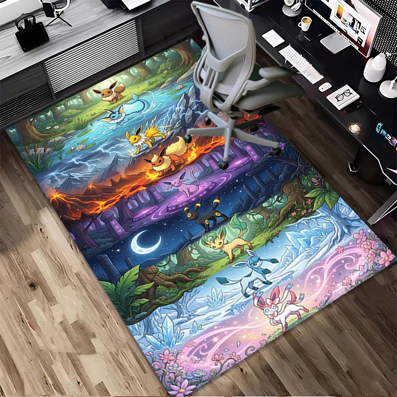 Pokmon Evolution Living Room Nonslip Area Rug Soft Carpet For Bedroom Game Playroom Sofa Office Home Decor Doormat Christmas Gift C922181