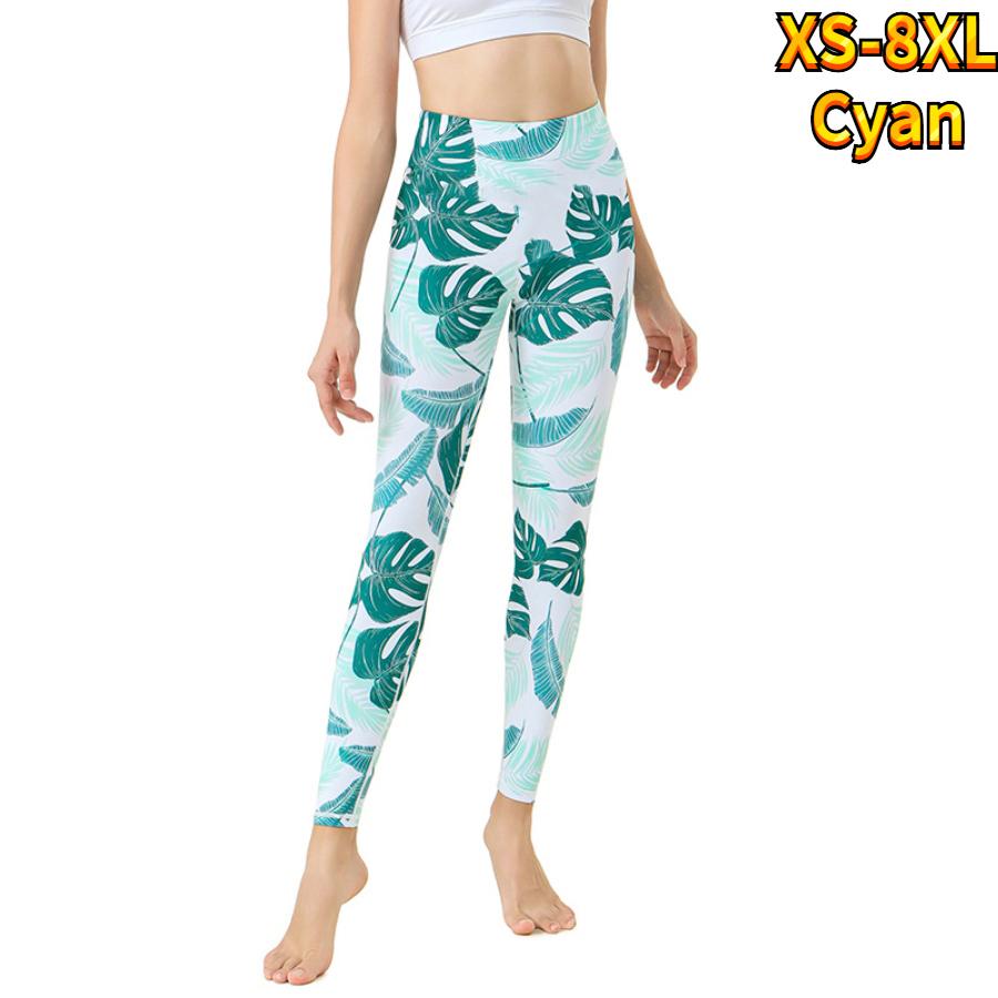 Женские разноцветные эластичные леггинсы с перьями и принтом для йоги, фитнеса, бега, спортзала, спортивных активных брюк