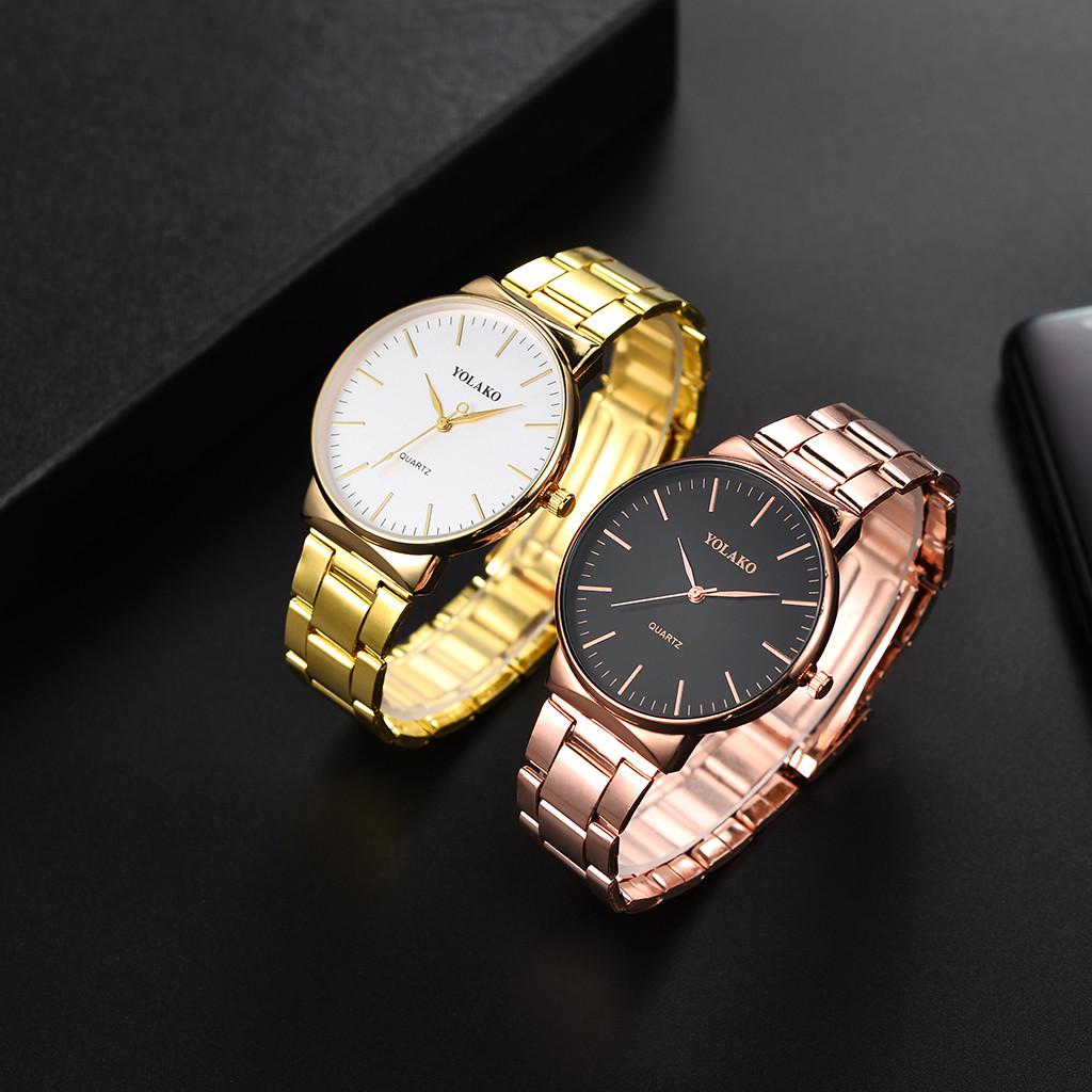 Модный стиль Мужские кварцевые часы из нержавеющей стали с кварцевым ремешком Мужские часы