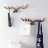 Resin Deer Horn Decorative Hook Vintage Wall Keys Holder Nordic Antler Statue Coat