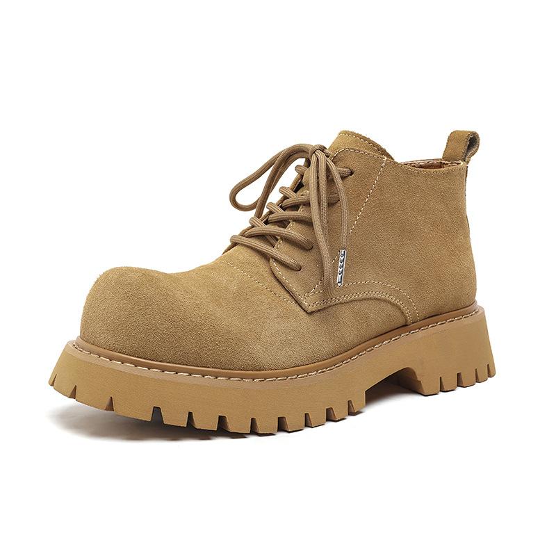 Низкие ботинки Martin мужские ретро-обувь с усиленными каблуками дерби 2024 новые бархатные мужские ботинки на платформе 4727-R