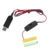 Устранители батарей LR03 AAA 2-метровый USB-кабель питания Заменяют 2 батарейки AAA для светодиодов