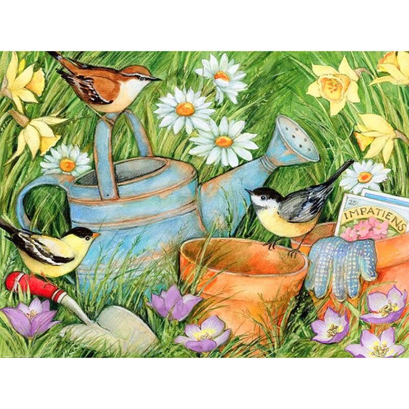 5D DIY алмазная живопись цветок птица Алмазная вышивка животное вышивка крестиком ремесла полная круглая дрель домашний декор ручной подарок
