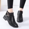 Fashion 2024 High-quality Short Tube Female Winter Style Female Casual Metal Belt Buckle Women's Boots  Ankle Boots for Women 869