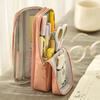 Double-layer Pen Storage Bag Simple Student Stationary Boxes Folding Pencil Case  School/Office