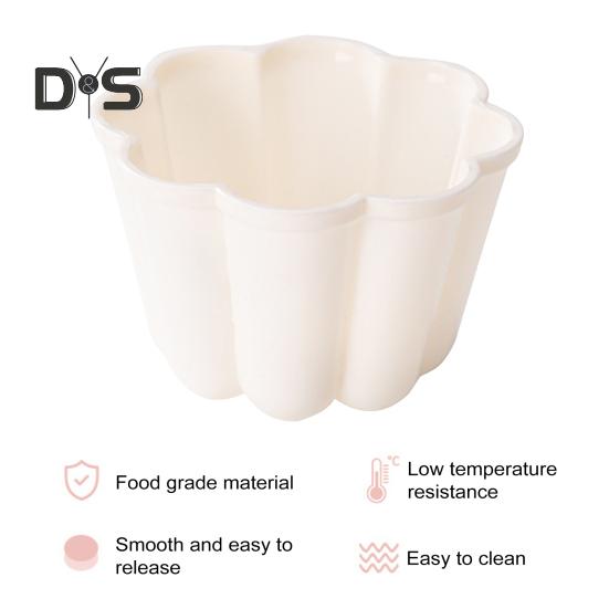 4Pcs Miniature Flower Shaped Pudding Tart Molds Non-Stick Pan Set for Bread Cake Pie Baking Mold Kit for Home Kitchen Outdoor Travel Restaurant