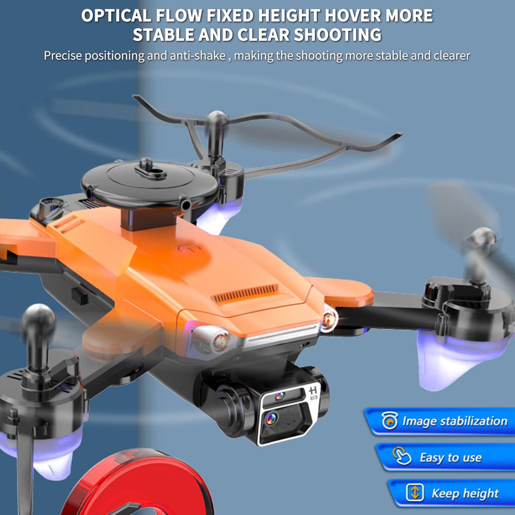 Радиоуправляемый дрон с камерой 4K Двойная камера EIS Радиоуправляемый квадрокоптер с функцией предотвращения препятствий Оптический поток