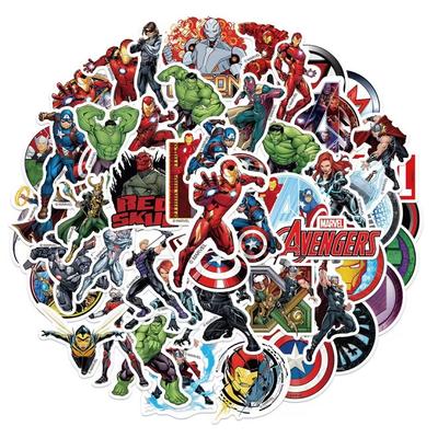 50 шт. MINISO Marvel Avenger Кавайные наклейки Багаж Граффити Наклейки Игрушки Декоративная наклейка Подарок Наклейка для запечатывания