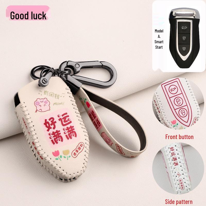 Cartoon Protective Car Key Cover for Cheetah CS9, CS10, Zotye SR7, SR9, Z700, Z500