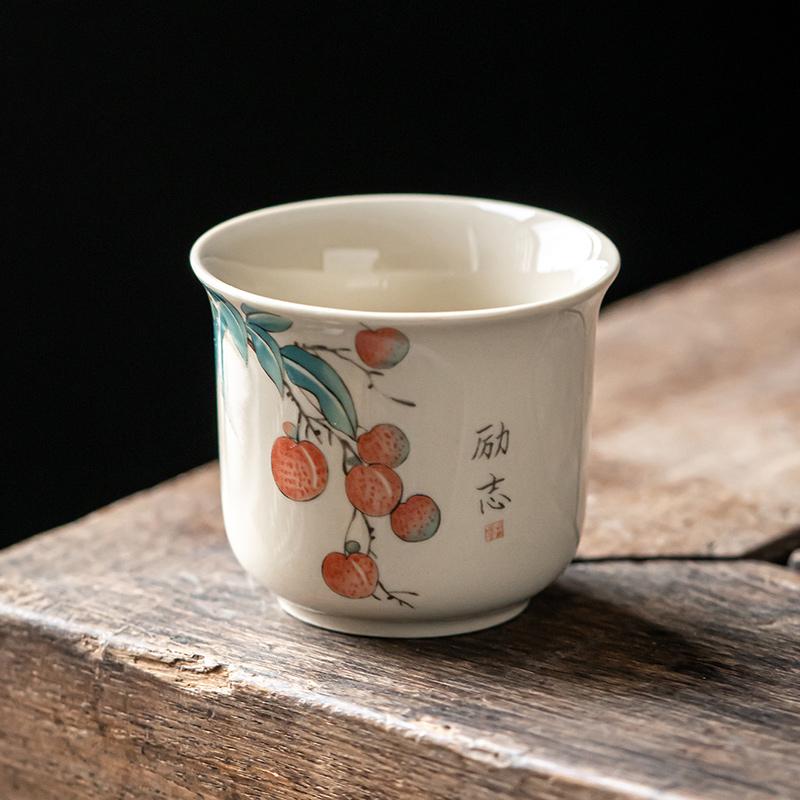 1 шт. Ретро-чашка для чая ручной работы, расписанная вручную, дорожная керамическая чаша для чая, китайский фарфоровый чайный сервиз Pu'er Tie Guanyin Master Teacup